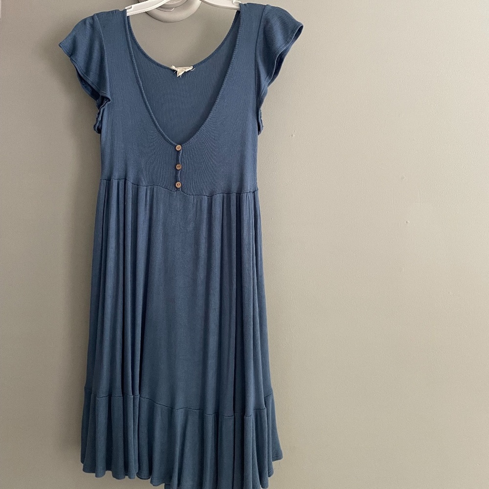 Blue t-shirt dress